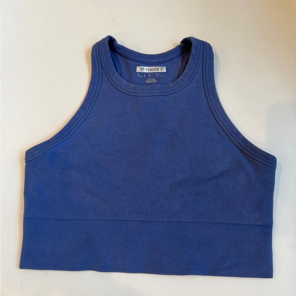 Forever 21 Indigo Ribbed Top